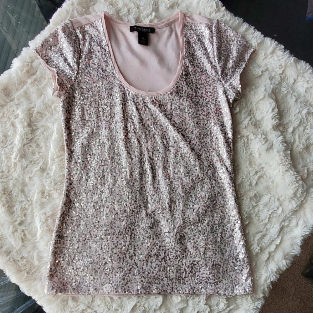 White House Black Market Sequin Tshirt